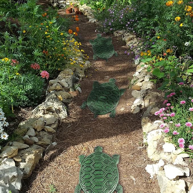 MDLUU Cast Iron Stepping Stone, Turtle Stepping Stone, Decorative Tortoise Flagstone for Lawn, Yard, Garden Walkway