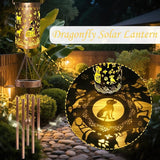 Dog Solar Wind Chimes for Outside, Labrador Retriever Gifts Solar Lantern Windchime, Garden Decorative Hanging Lights for Patio Porch Yard Lawn Decor