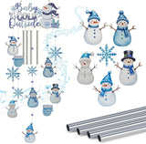 Christmas Snowman Metal Wind Chimes for Outside with S Hook and Snowflake 4 Tubes Metal Windchimes 37.4 Inch Indoor Outdoor Hanging Decoration Wind Chime for Home,Patio,Birthday Gifts Memorial Gift