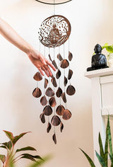 VP Home Shimmering Serenity Buddha Outdoor Garden Decor Wind Chime