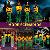 Halloween Decorations Outdoor Halloween Decor Hanging Outdoor Lights Glowing Pumpkin Witch Hat Indoor Ornaments Lights for Party Porch Tree Yard (4Pcs)