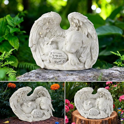 Dog Memorial Gifts, Dog Angel Statue Garden Solar Light, Pet Memorial Figurine
