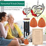 Kathfly Sympathy Wind Chimes for Loss of Loved One, 28" Memorial Wind Chimes for Outside, Bereavement Condolence Funeral Windchime Funeral Gift for Gifts for Loss of Loved One Mother Father Husband