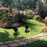 CREATCABIN 2Pcs Black Dog Stake Metal Dog Garden Decor Art Dog Silhouette Statues Garden Decorative Dog Ground Insert Lawn Ornaments for Outside Outdoor Dog Lover Gifts 8.6/8.3x11.8Inch