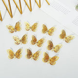 10pcs Gold Butterfly Hanging Suncatcher Parts Window Pendant DIY Metal Part Ornament Parts Gifts