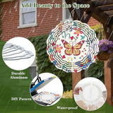 5 Pack Sublimation Wind Spinner Blanks, 8 Inch Double-sided Sublimation Metal Blanks Bulk for Transfer DIY, Aluminum 3D Wind Spinner for Indoor Outdoor Porch Garden Yard Window Hanging Decor