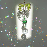 H&D HYALINE & DORA Tree of Life Car Rearview Mirror Hanging Ornament Pendant Accessories Fengshui Suncatcher (Green)