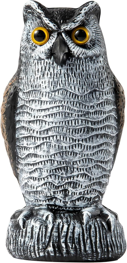 OFFO Fake Owls, Plastic Owl Statue to Decorate The Garden, Porch Pool Patio Yard, Halloween Decorations for Outdoor Garden, 8.3 in Height, Brown and White