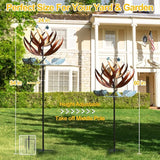 LimeHill Wind Spinner for Yard and Garden - Large Metal Kinetic Wind Sculptures for Outdoor Decorations (24 X 84 Inches)