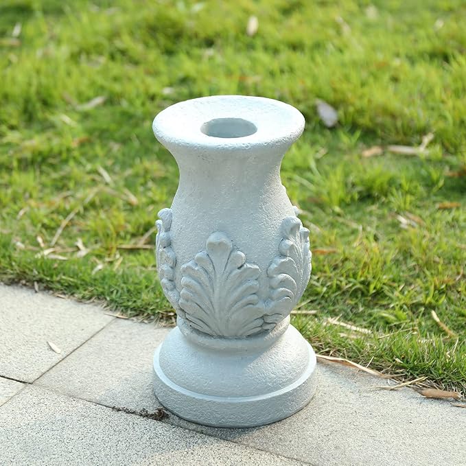 VCUTEKA Gazing Ball Stand, Roman Column Gazing Globe Stand for 8-10 Inch Garden Gazing Globe, Indoor/Outdoor Display Stand Décor Accessories, 12" H