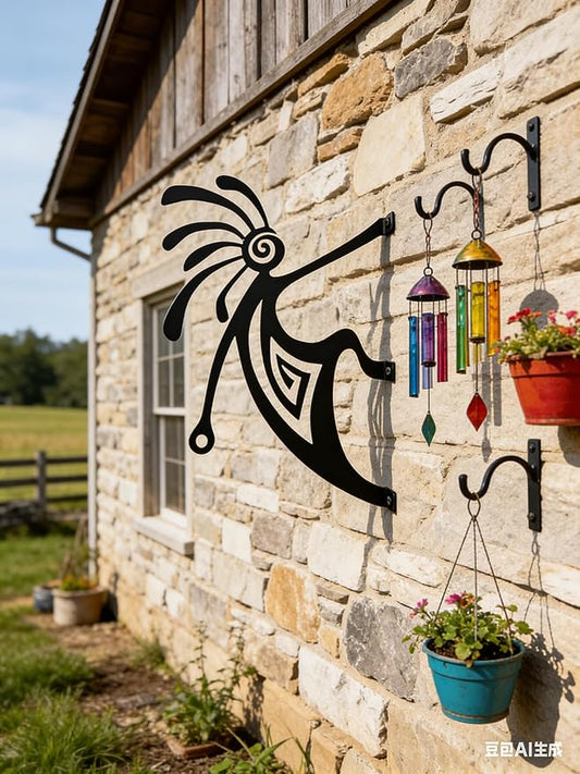 Native American Iron Plant Hangers Hooks for Outdoor -10inch Hanging Plants Flower Fern Pots Lantern Bird Feeder Wind Chimes for Porch Garden Farmhouse