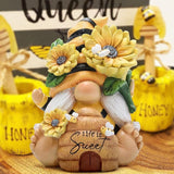 Hodao Gnome Figurine Decorations Indoor Home Decor Sweet Life Bee Gnome - The Sweetness and Warmth of Nature - Summer Garden Patio Gnome Sculpture Decorations (Bees gnome)