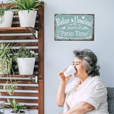 Putuo Decor Funny Patio Signs And Decor Outdoor Home Patio Wall Decor Vintage Relax Unwind You're On Patio Time Tin Signs Patio Signs For Outside Backyard Porch Bar Decor 8x12 Inches