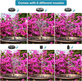 AISITIN 2 x 1.5 W DIY Solar Powered Garden Fountain with 6 Nozzles Effects for Ponds, Bird Bath, Aquarium, Garden Fountain