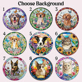 Personalized Pet Memorial Wind Chimes, Custom Crystal Pet Memory Suncatcher Ornament, Pet Memorial Gifts for Dogs, Cat Bereavement Keepsake for Women Nana Mom, Memorial Wind Chimes Garden Décor