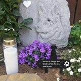 Rngmsi Dog Cemetery Decorations for Grave - Grave Garden Metal Decorations Memorial Dog Angel Wings Stakes Plaque Waterproof Black Grave Decoration Sympathy Garden Stake Markers Dog Grave Decor