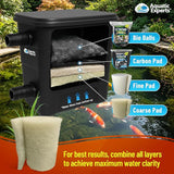 Aquatic Experts Beige COARSE Pond Filter Pad - 1.25 inch Thick - Bulk Roll Water Garden Filter Pond Media - Made in USA, (1.25 inch by 16 inch by 56 inch)