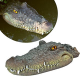 LUEUR Pond Floating Fake Alligator Head Decoy Crocodile Fake Head for Decorations Outdoor Pools Float Fake Gator Head Deterrent Ducks for Pond Decorations,Swimming Pool, Koi Pools