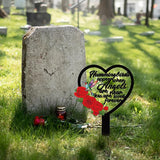BUoonyer Stake Graves Cemetery Decorations - Mom Metal Memorial Grave Marker, Mother Heart Graveyard Sympathy Plaque, Hummingbird Flower Remembrance Graveside Burial Decor Sign for Outside Yard Garden