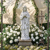Virgin Mary Statue, 29.9'' H Outdoor Statue Garden Decor Mother Mary Statue for Patio Yard Home Hallway Lawn Magnesium Oxide Stone Religious Indoor/Outdoor Decor