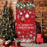 IMISHM Retro Christmas Door Decorations Merry Christmas Christmas Door Cover Christmas Snowflake Door Banner Christmas Front Door Decorations for Christmas Home Indoor Decorations