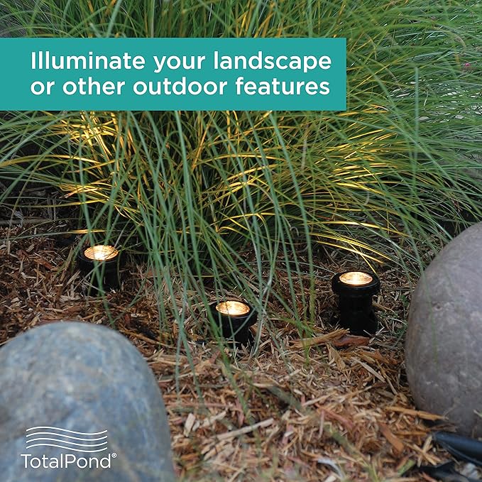 TotalPond Pond and Landscape LED Lights, 3-Piece Set, Height : 5.91 Width : 8.7 Depth : 8.7