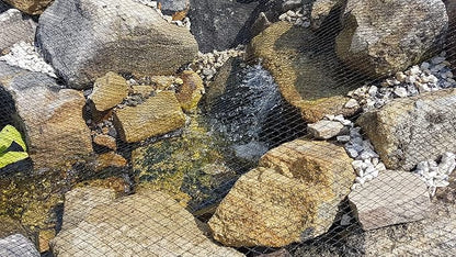 Pond H2o Black Premium Pond Protection Cover Net with Fixing Stakes 20 Ft by 13 Ft (6m x 4m) Heavy Duty Woven Fine Mesh Garden Netting Cover for Leaves, Protects Koi Fish