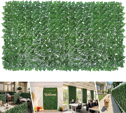 Bybeton 40" x 80" Artificial Ivy Privacy Fence Screen, UV Protected Faux Ivy Vine Leaf Roll, Greenery Wall Panels for Outdoor Patio, Balcony, Garden and Backyard Privacy Decor