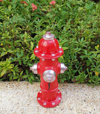 Teaeeno Fire Hydrant for Dogs,Resin Outdoor Statue for Small Dogs, Pee Post Aid & Delightful Outdoor Garden Decor, Dog Statue with Pee Post, Hand-Painted,Weather,Outdoor Ornament (Red)