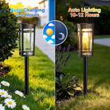 Jyoiat 6 Pack Outdoor Solar Pathway Lights - Solar Landscape Lights Outdoor Walkway Solar Garden Lights for Lawn, Path, Yard Decor (Warm White)