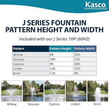 Kasco 1 HP J Series Decorative Fountain - 120V with 200 Ft Electric Power Cord | Pond and Lake Fountain | Efficient Pond Aerator Outdoor Fountain