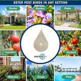 PESTEZE USA Water Droplet Wind Spinner, 4×9.25 Stainless Steel Highly Reflective Outdoor Hanging Spinner for Bird Deterrent, Garden & Yard Decor, Resistant Metal Art with 360° Wind Motion Easy Install