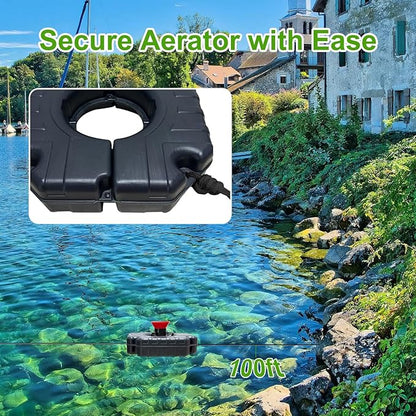 Pond Fountain Aerator 1 HP, 750 W 15,000 GPM 110V/120V Includes 100-foot Power Cord Pond Aerator Multi-Function Timer Ond Fountain Suitable for Ponds and Lakes