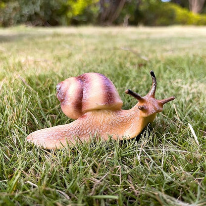 Snail Figurine Toy Mini Animal Figures for Fairy Garden, Mushrooms, Micro Landscape Decor (Light Color)