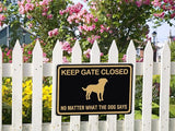 Please Keep Gate Closed Dogs in Yard Reto Vintage Metal Tin Signs for Lawn Garden Yard Signs 8X12 Inch