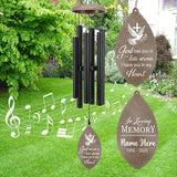 ASTARIN Personalized Sympathy Wind Chimes, Sympathy Gifts for Loss Mother Wife Husband, Deep Tone Large Personalized Wind Chime for Indoor Outside, in Loving Memory of Loved One, Produced in USA