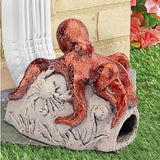 Real Octopus Gutter Downspout Extender Statue, Garden Animal Decor Gutter Extension, Splash Block, Eco-Friendly Resin, Outdoor Decor Sculpture, Gutter Diverter Rain Perfect for 3"x4" Downspout