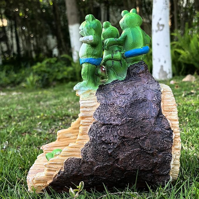 Decorative Gutter Downspout Extensions Statue,3" x 4" Downspout Extension Sculpture,Frog Decorative Rain Gutter Downspout Extension Figurine Decor Sculpture for Lawn Yard