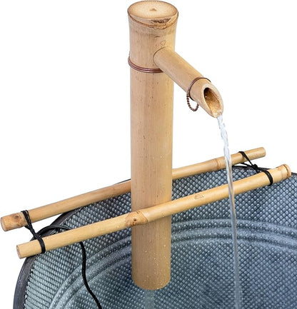 Bamboo Accents 12" Adjustable Fountain Kit Branch Arms with Pump - Handcrafted Garden Water Feature Patio Zen Decor (Container Not Included)