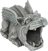 Design Toscano Roland the Gothic Gargoyle Gutter Guardian Rain Downspout Extension Outdoor Statue, 10 Inch Long, Cast Stone Resin, Grey Stone Finish