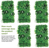 NatraHedge 20''X40'' Artificial Maui Living Wall Grass Wall Decor, 5Pcs (28SqFt) Hedge Leaf Grass Panels for Indoor, Outdoor, Garden and Balcony Privacy Fence Screen