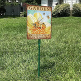Vintage Garden Signs all pollinators welcome here Retro Yard Metel Tin Signs outdoor Aluminium Wall Decor
