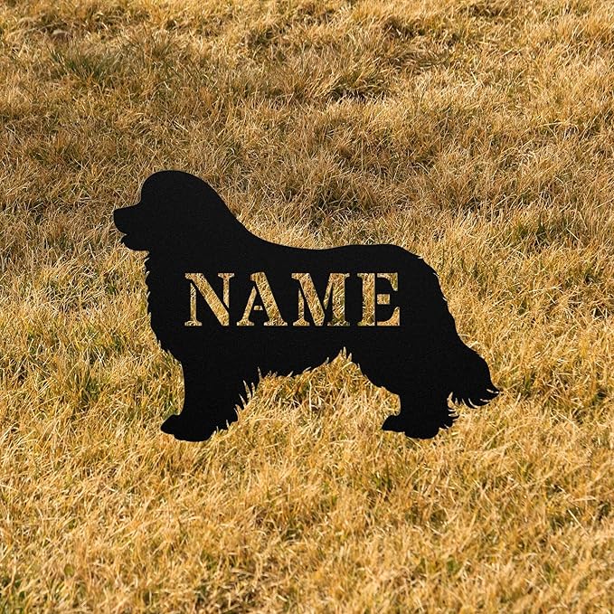 Personalized Newfoundland Dog Garden Statue Stake,Custom Newfie Outdoor Yard Art Decor,Memorial Remembrance Sculpture for Yard Garden Porch Lawn Grassland Park Farm Flowerpot Decor.