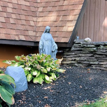 Virgin Mary Statue – Natural Granite Appearance – Made of Resin – Lightweight – 34”
