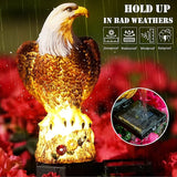 SmilingTown Solar Eagle Garden Decorations Outdoor Decorative Stake Lights IP65 Waterproof Bald Eagle Decor for Yard Patio Garden Lawn Halloween Christmas Party (2 Packs)