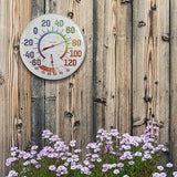 Taylor Metal Wall Indoor Outdoor Thermometer and Hygrometer, Easy to Read Numbers for Patio, Pool, and Indoor Areas, 12 inch, Multi