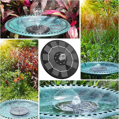 AISITIN 3,5W LED Solar Fountain Pump for Outdoor with 3000mAh Battery,Solar Bird Bath Fountain with Different Spray Effects,with Crystal Ball, Solar Powered Water Pump for Outdoor Garden, Pond