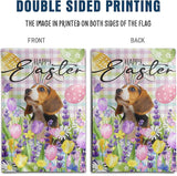 Happy Easter Dog Garden Flag Beagle Spring Flags Buffalo Plaid Bunny Eggs Yard Flag for Outside 12x18 Double Sided Small Decorative Floral Outdoor Flag