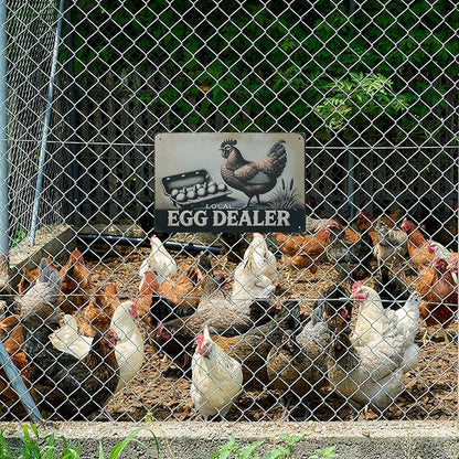Funny Tin Signs Chicken Coop Decor Outdoor Vintage Rooster Gifts Yard-signs Decorative Signage For Farm and Garden 8×12 inches (I)