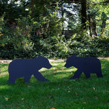 Black Bear Yard Art – All-Weather PVC Bear Family Garden Sculpture, Outdoor Wildlife Silhouette Decor for Lawn, Yard, Patio & Holiday Display (Black)